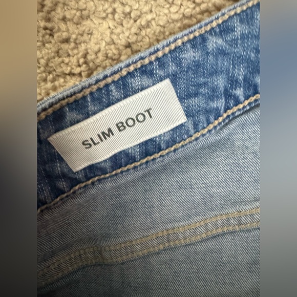 Torrid Slim Boot Jeans 20R | Light Wash White Faded Denim | High Rise 32 Inseam - Picture 5 of 6